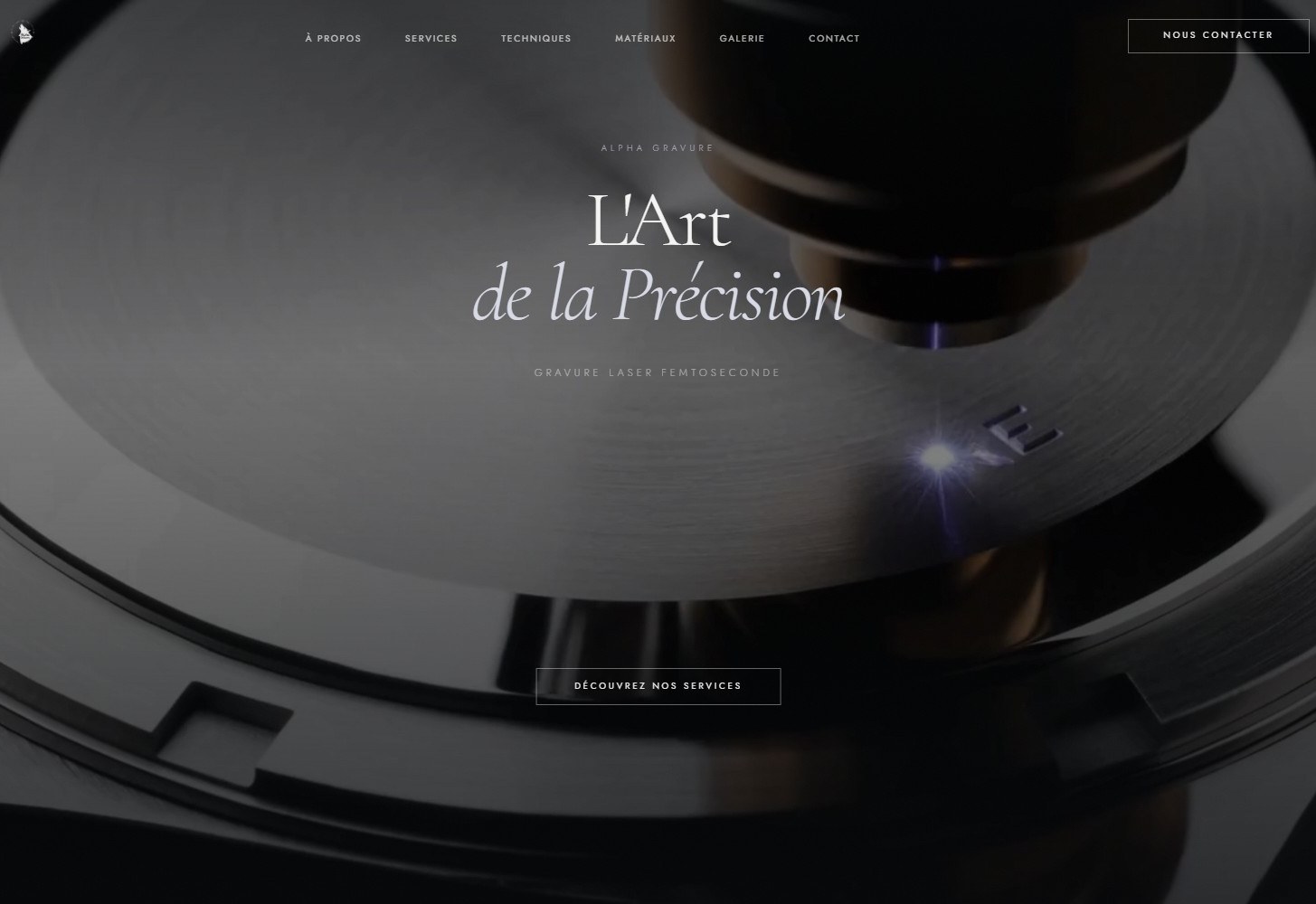 Aperçu du site Alpha Gravure
