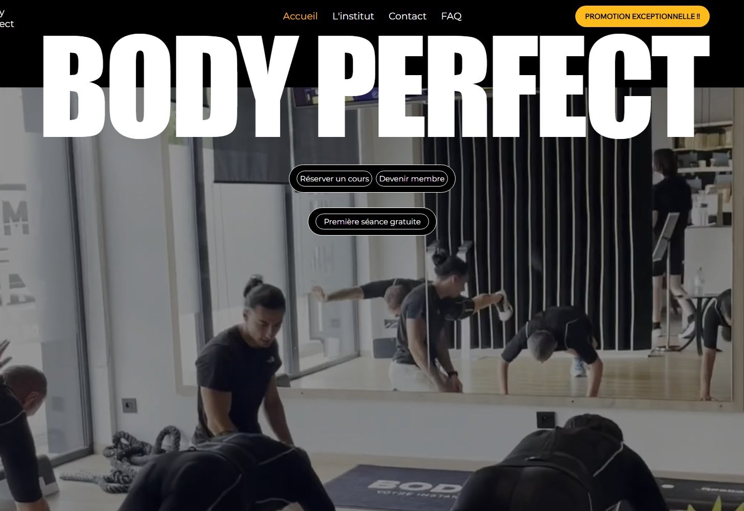 Aperçu du site Body Perfect