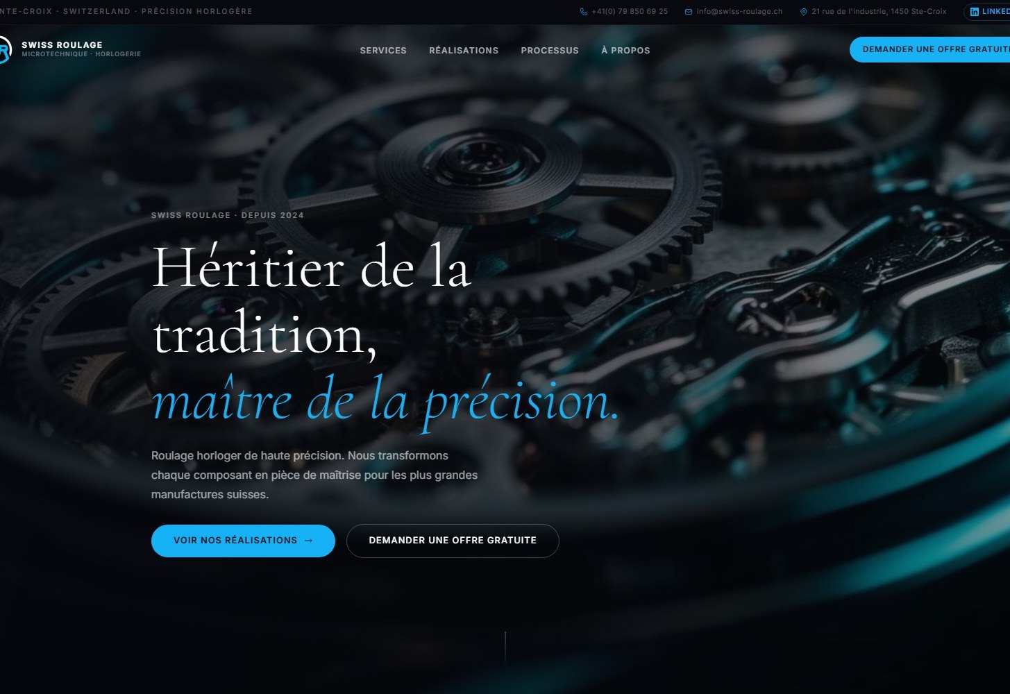 Aperçu du site Swiss Roulage