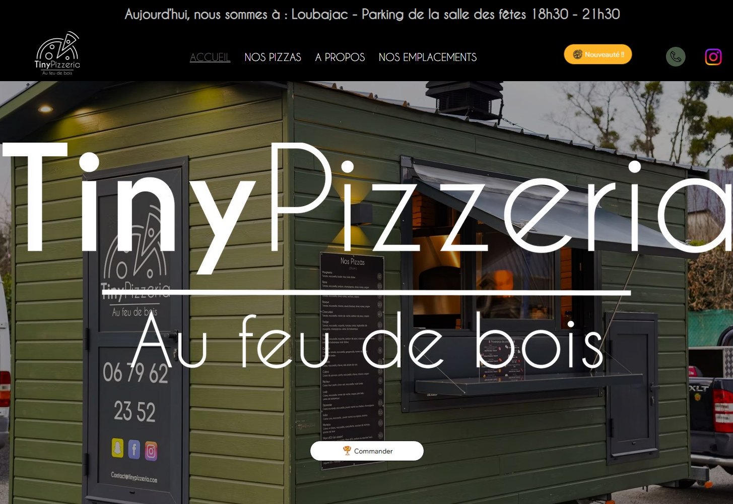 Aperçu du site Tiny Pizzeria